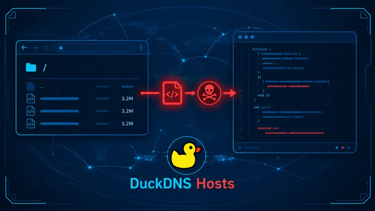 Хакери разпространяват злонамерена верига от VBS/PowerShell RAT чрез множество DuckDNS хостове