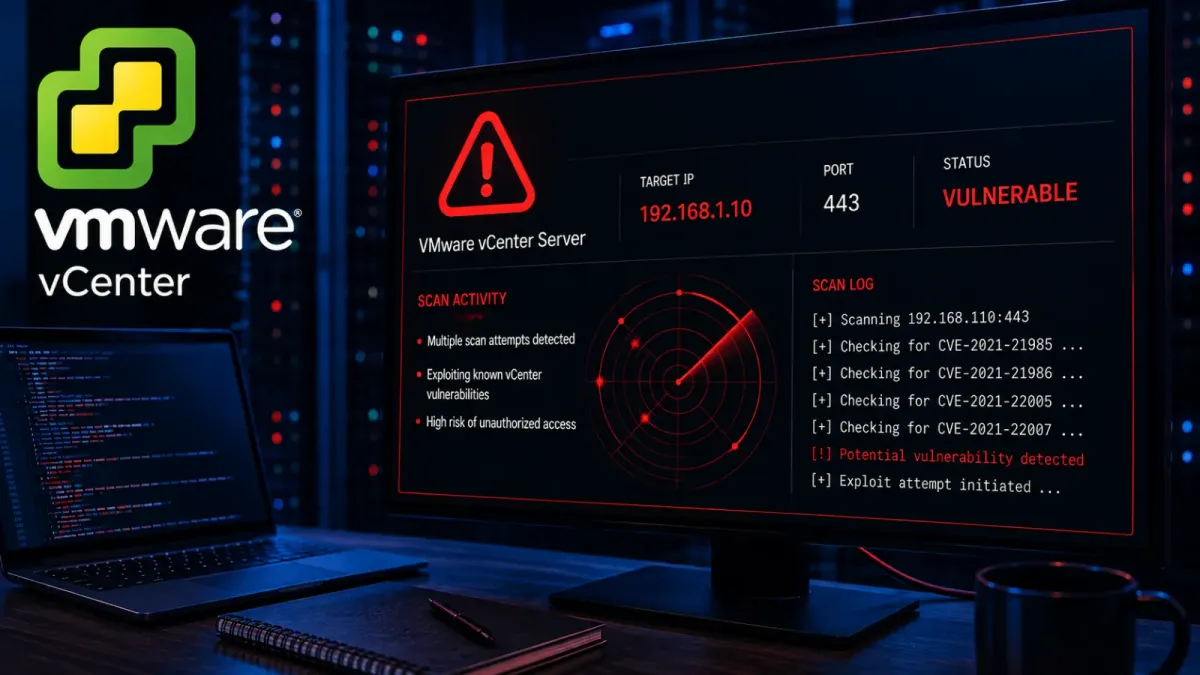 Хакери активно сканират за експлоатиране на уязвимости в VMware vCenter