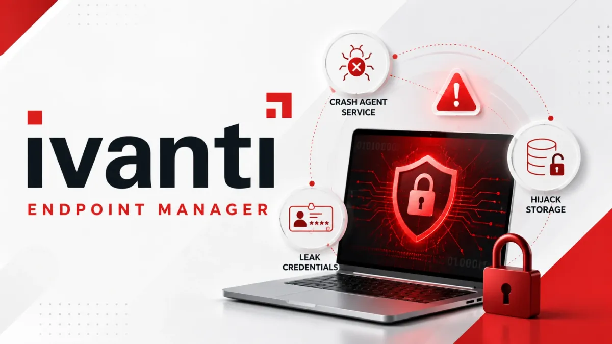 Уязвимости в Ivanti Endpoint Manager позволяват на отдалечени атакуващи да сринат услугата на агента