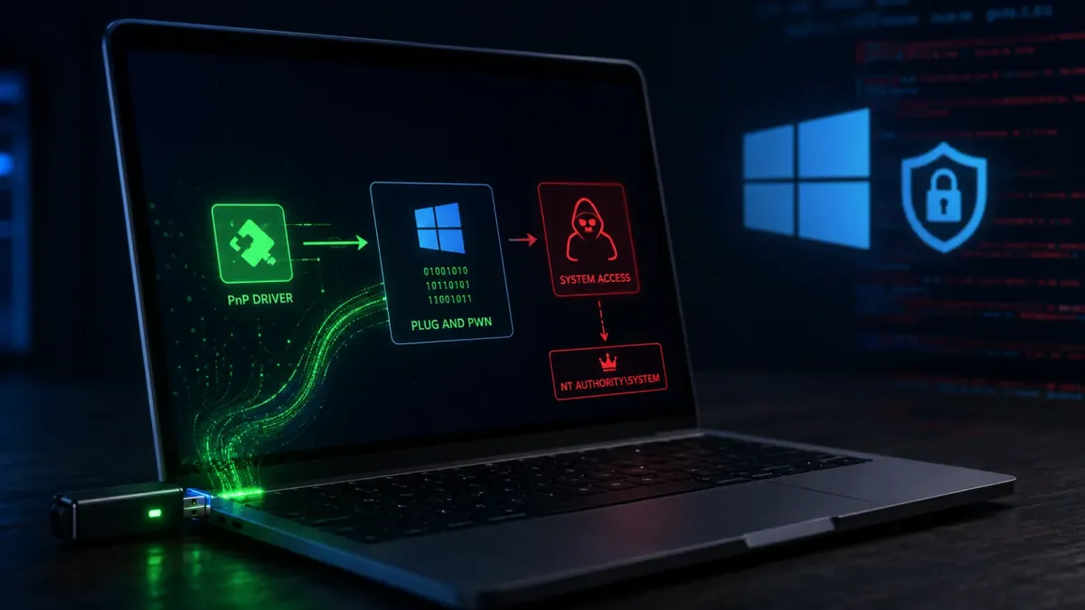 Атаката „Plug and Pwn“ злоупотребява с Windows PnP драйвери за придобиване на права SYSTEM с нула кликания