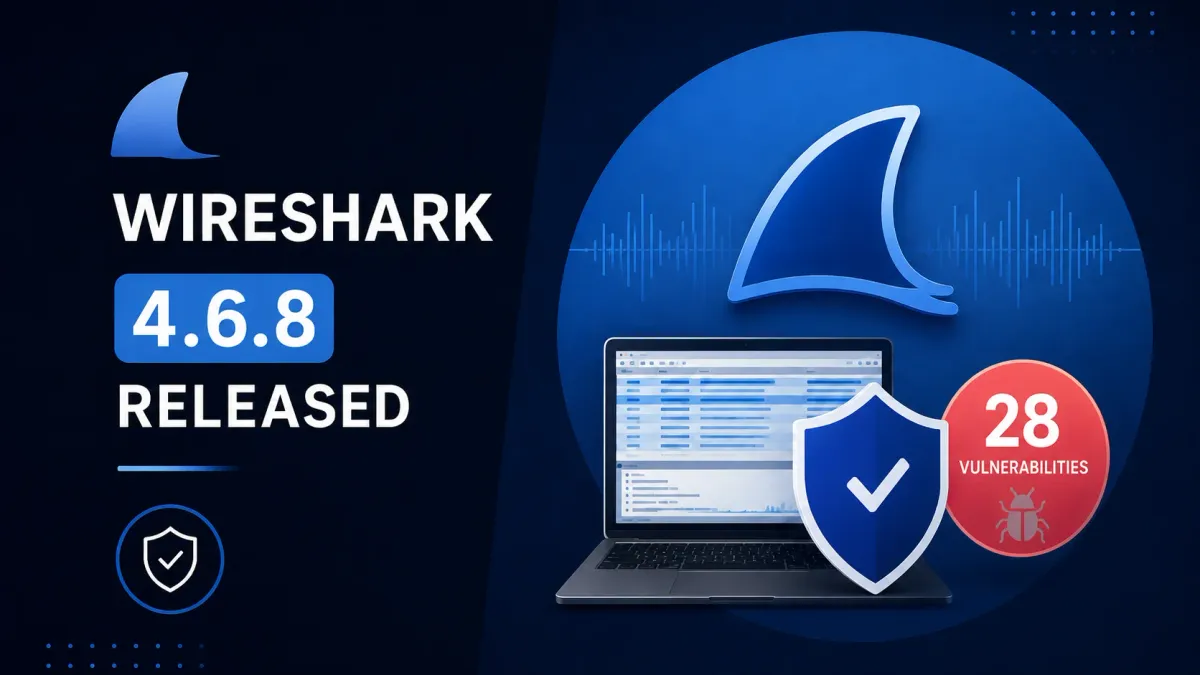 Публикуван е Wireshark 4.6.8 с корекции за 28 уязвимости, водещи до сривове