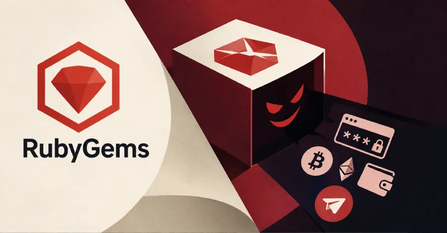 16 RubyGems пакета с тайпоскуатинг крадат идентификационни данни от браузъри и крипто портфейли