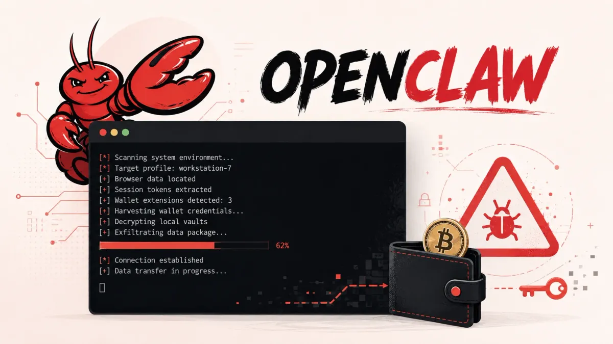 Хакери използват като оръжие AI агенти на OpenClaw за разпространение на зловреден код и кражба на крипто портфейли