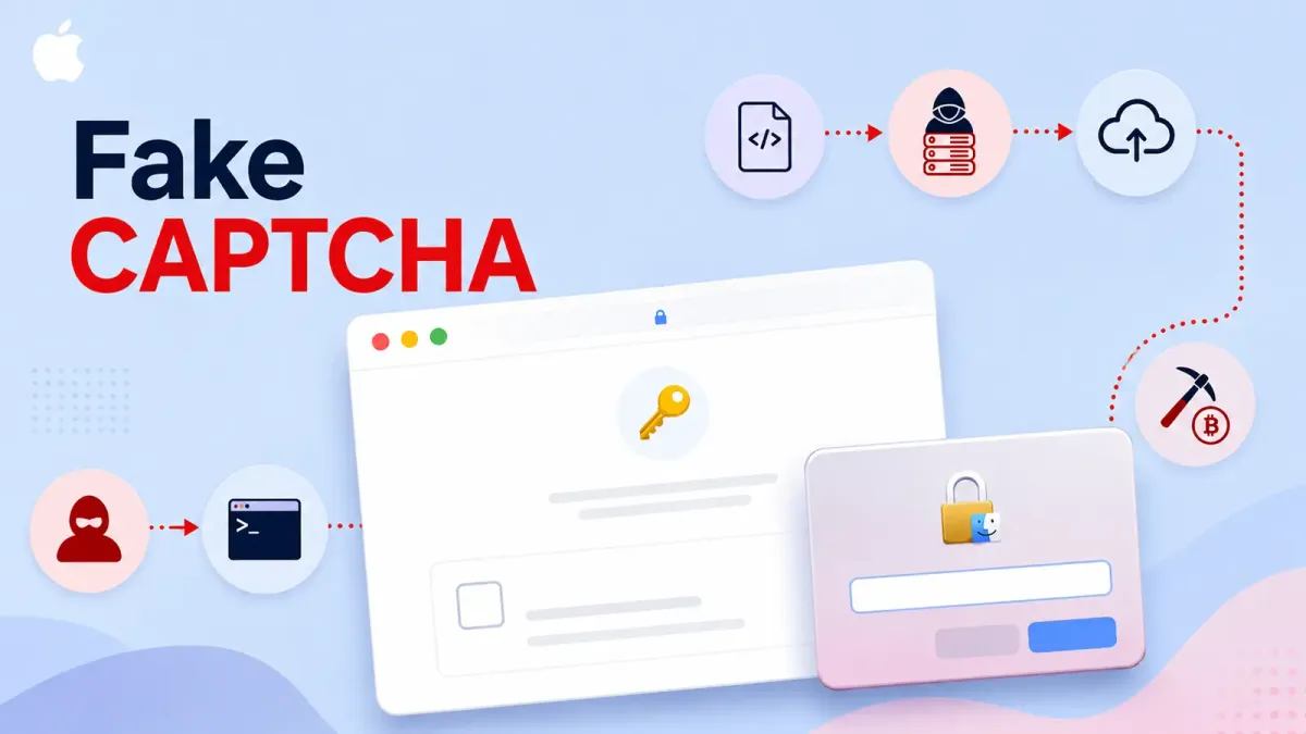Фалшива CAPTCHA подмамва потребителите на Mac да инсталират задна вратичка, която краде пароли и копае криптовалута