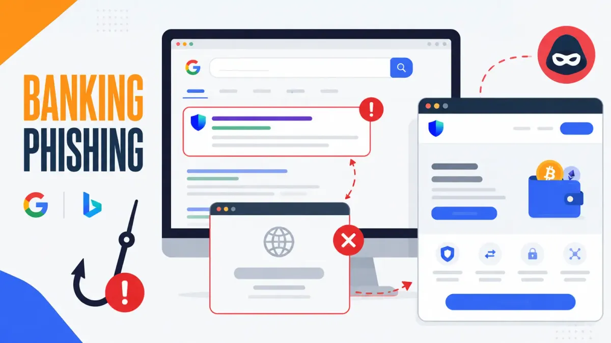Хакери отравят резултатите в Google и Bing за доставяне на маскирани фишинг страници за банкови услуги