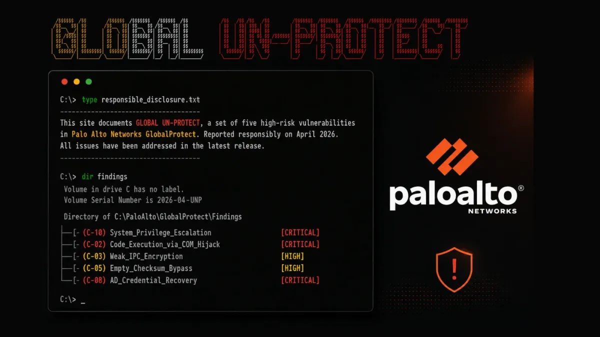 Изследовател разкрива пет високорискови уязвимости в Palo Alto GlobalProtect
