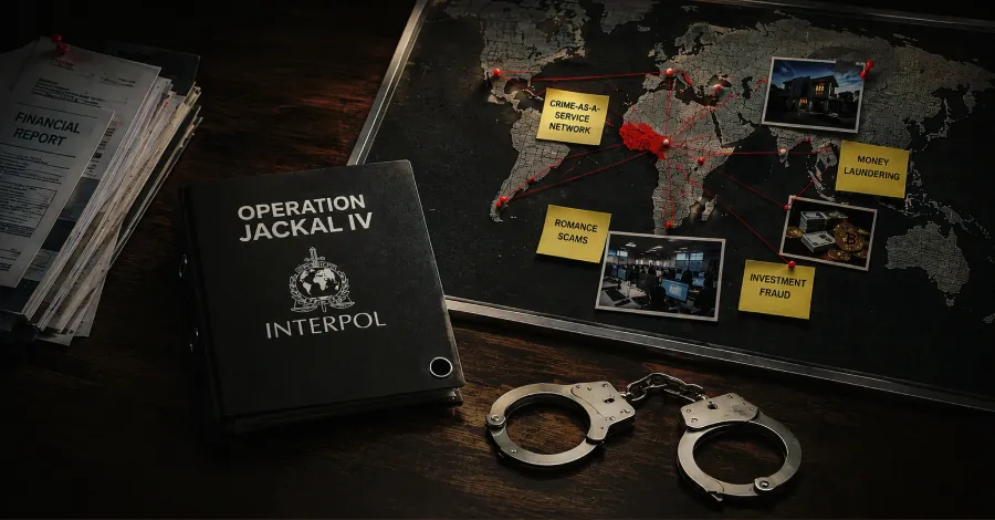 Операция „Jackal IV“ на ИНТЕРПОЛ: 58 арестувани и 263 идентифицирани при мащабна акция срещу глобалните киберизмами