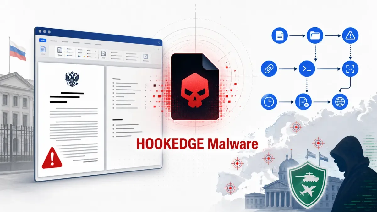 Руски киберпрестъпници използват новия зловреден код HOOKEDGE за шпионаж на европейски отбранителни и дипломатически цели