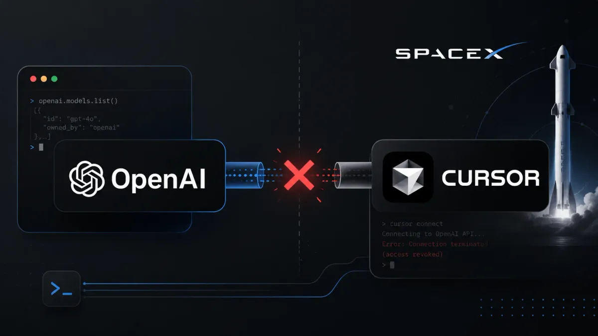 OpenAI изтегля своите AI модели от Cursor след придобиването от SpaceX