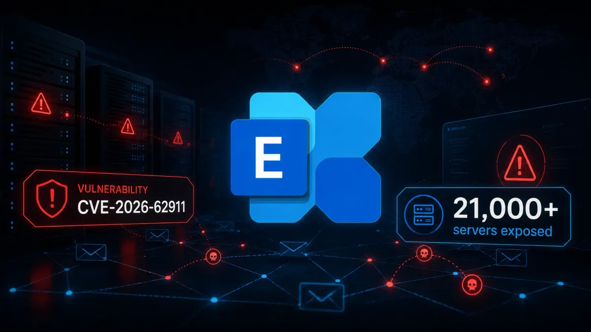 Над 21 000 сървъра Microsoft Exchange остават уязвими за активна експлоатация на CVE-2026-62911