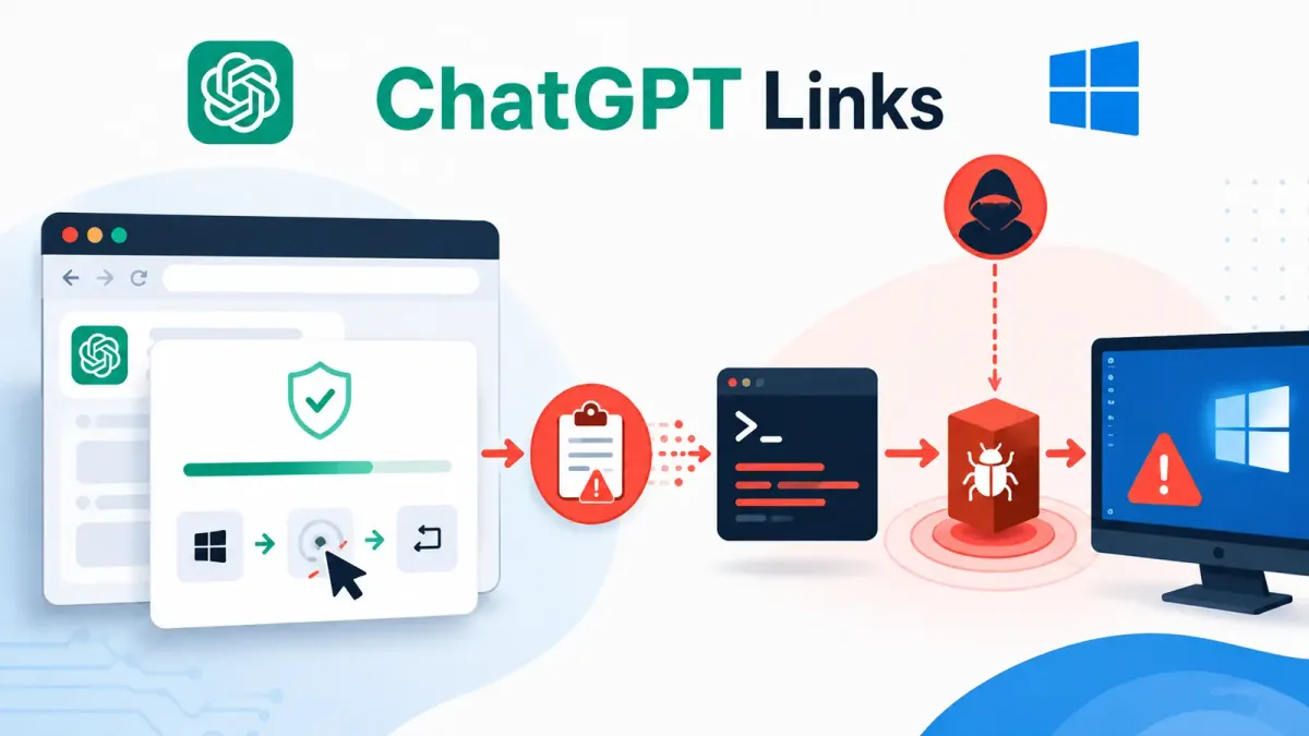 Хакери злоупотребяват с легитимни линкове от ChatGPT, за да подмамят потребители на Windows да инсталират зловреден код