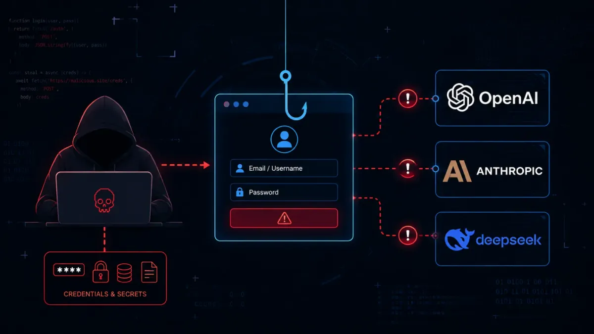 Хакери се представят за OpenAI, Anthropic и DeepSeek, за да крадат данни за достъп и тайни