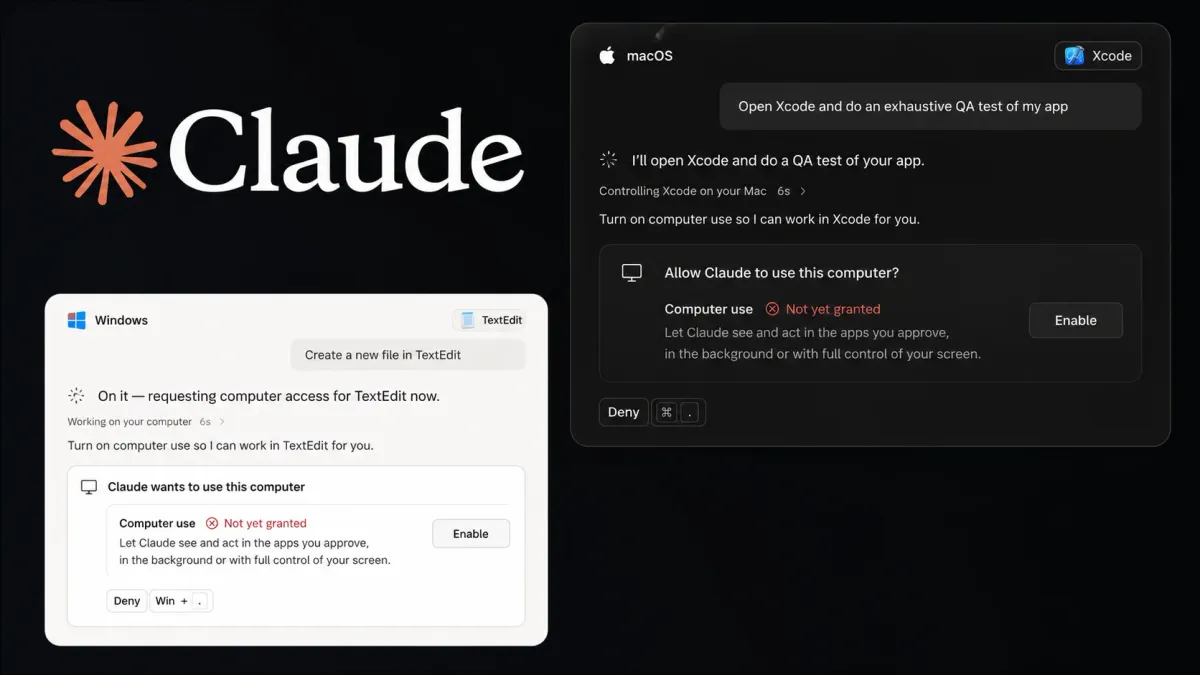 Claude AI вече управлява вашия Mac и Windows компютър във фонов режим