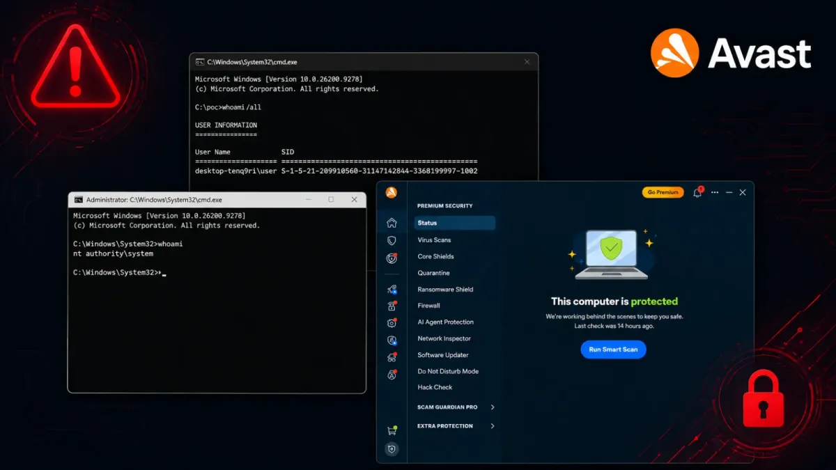 Chaotic Eclipse твърди за 0-day уязвимост в Avast Antivirus – публикуван е концептуален код (PoC)