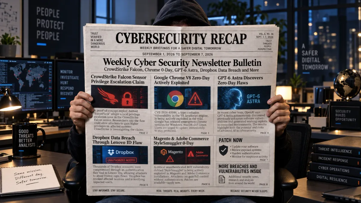 Седмичен бюлетин за киберсигурност – CrowdStrike Falcon, Chrome 0-Day, GPT-6 Astra, пробив в Dropbox и още над 20 новини