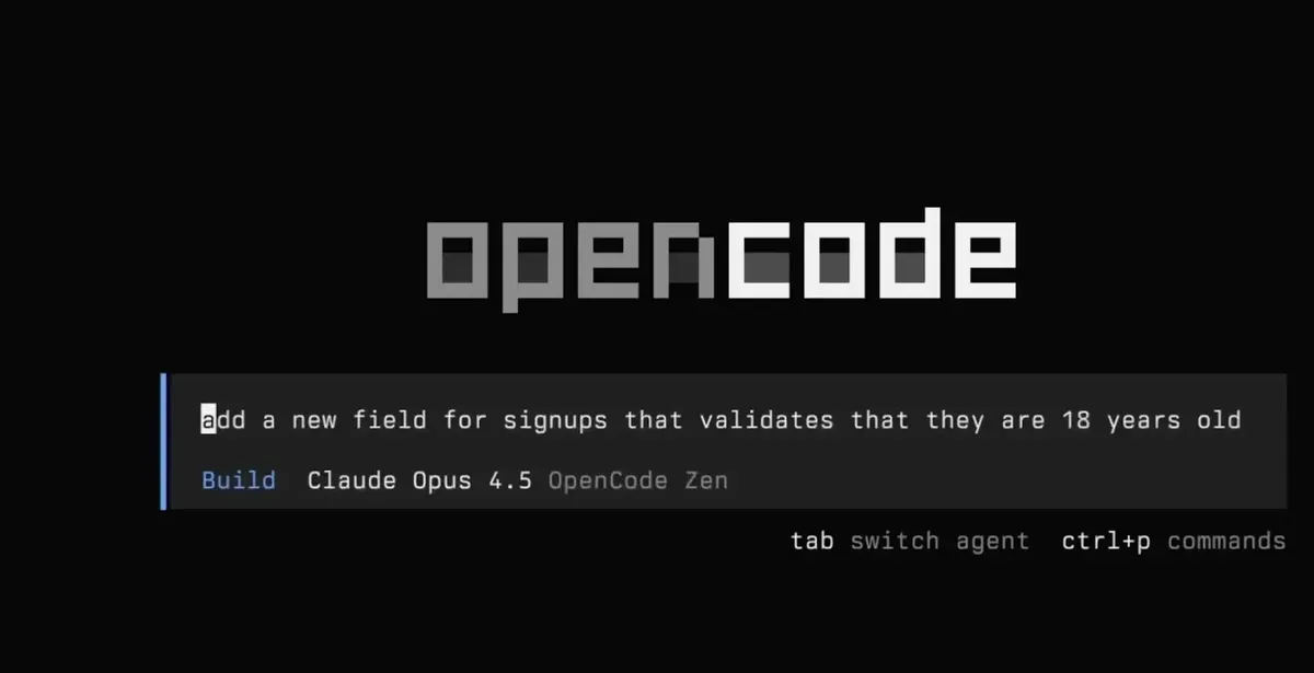 И интерфейс на opencode (Източник - Genians)