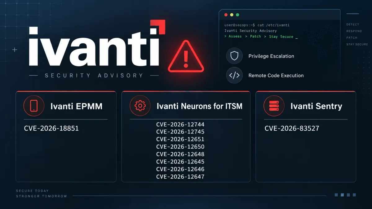 Уязвимости в Ivanti EPMM, Neurons и Sentry позволяват ескалация на привилегии и RCE атаки