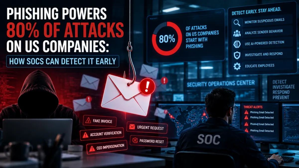Фишингът стои зад 80% от атаките срещу американски компании: Как SOC екипите могат да го откриват рано