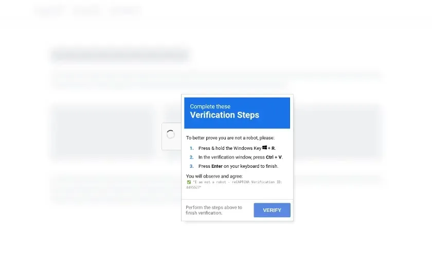 Windows ClickFix подкана за потвърждение (Източник - Cisco Talos)