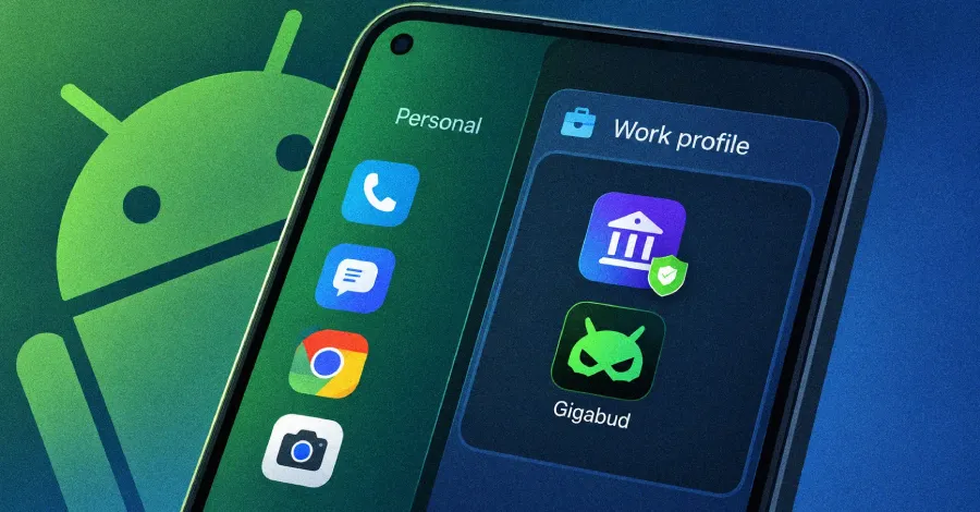 Gigabud създава служебни профили в Android, за да се скрие от проверките за зловреден софтуер в банковите приложения