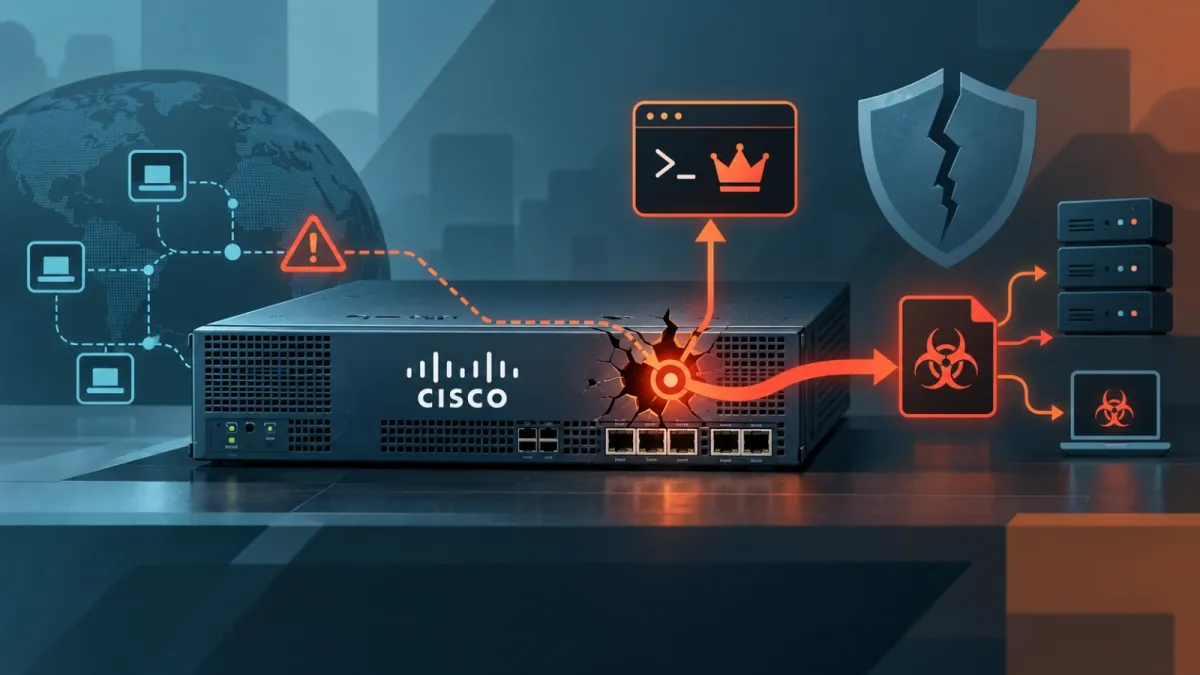 Хакери експлоатират критична уязвимост във файъруол на Cisco, за да получат root достъп и да внедрят зловреден код