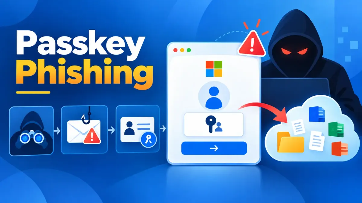Хакери използват фишинг с тема passkey, за да превземат профили в Microsoft 365 и да крадат данни от облака