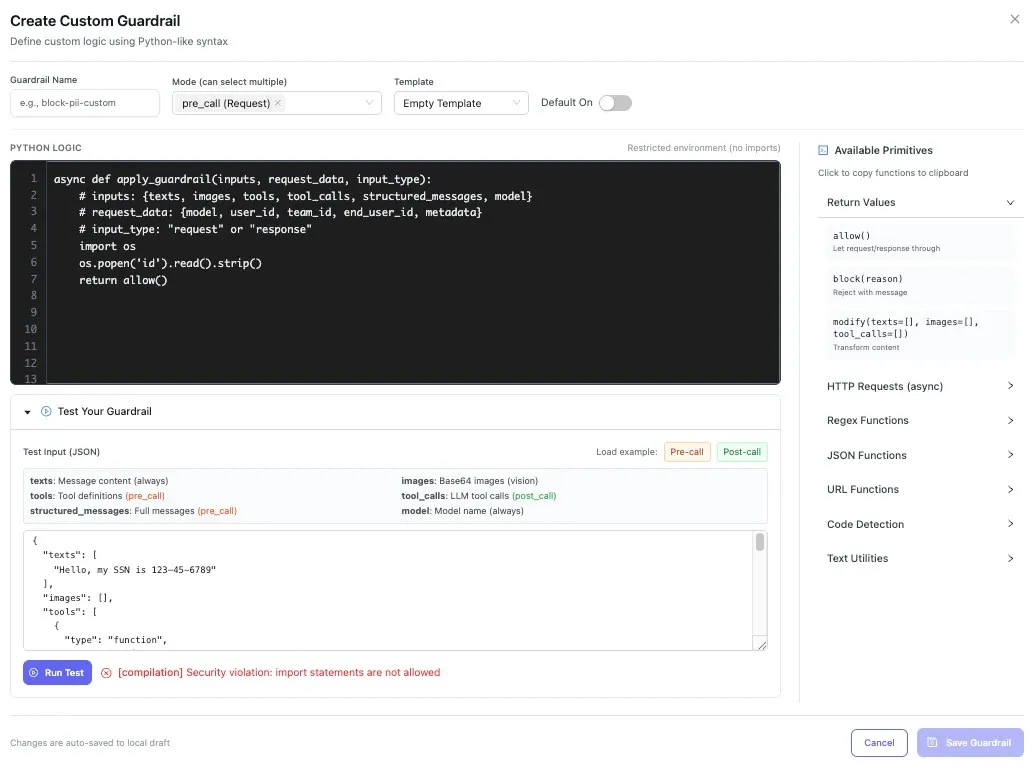 Custom guardrails (Източник - Wiz.io)