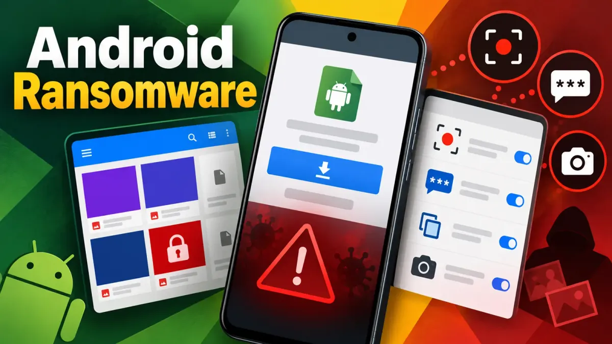 Нов Рансъмуер за Android записва екрани, краде OTP кодове и тайно снима жертвите
