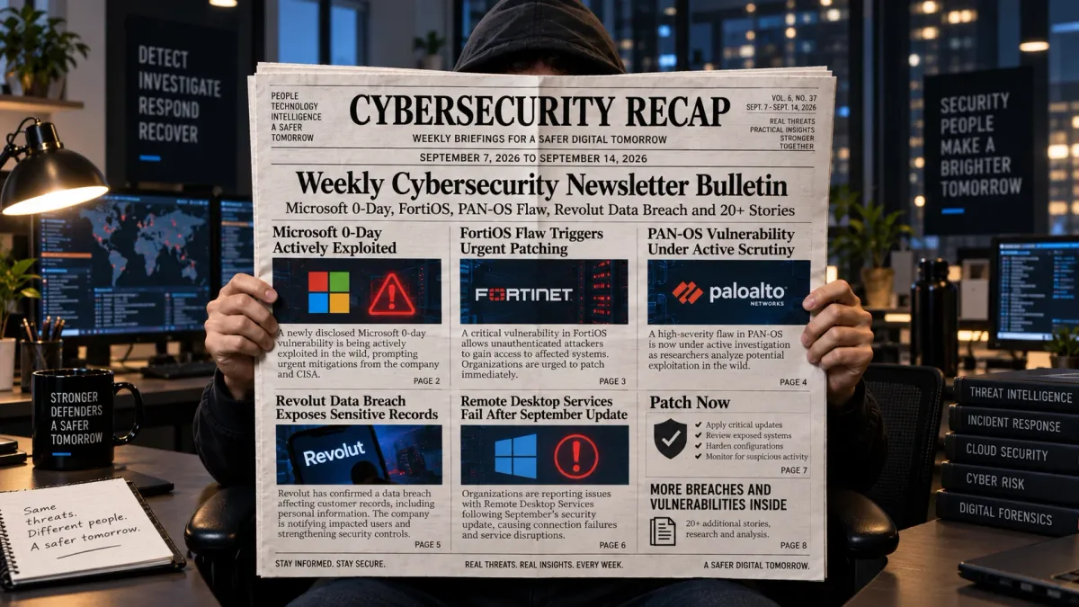 Седмичен информационен бюлетин за киберсигурност – zero-day в Microsoft, FortiOS, критична уязвимост в PAN-OS, теч на данни в Revolut и над 20 други новини