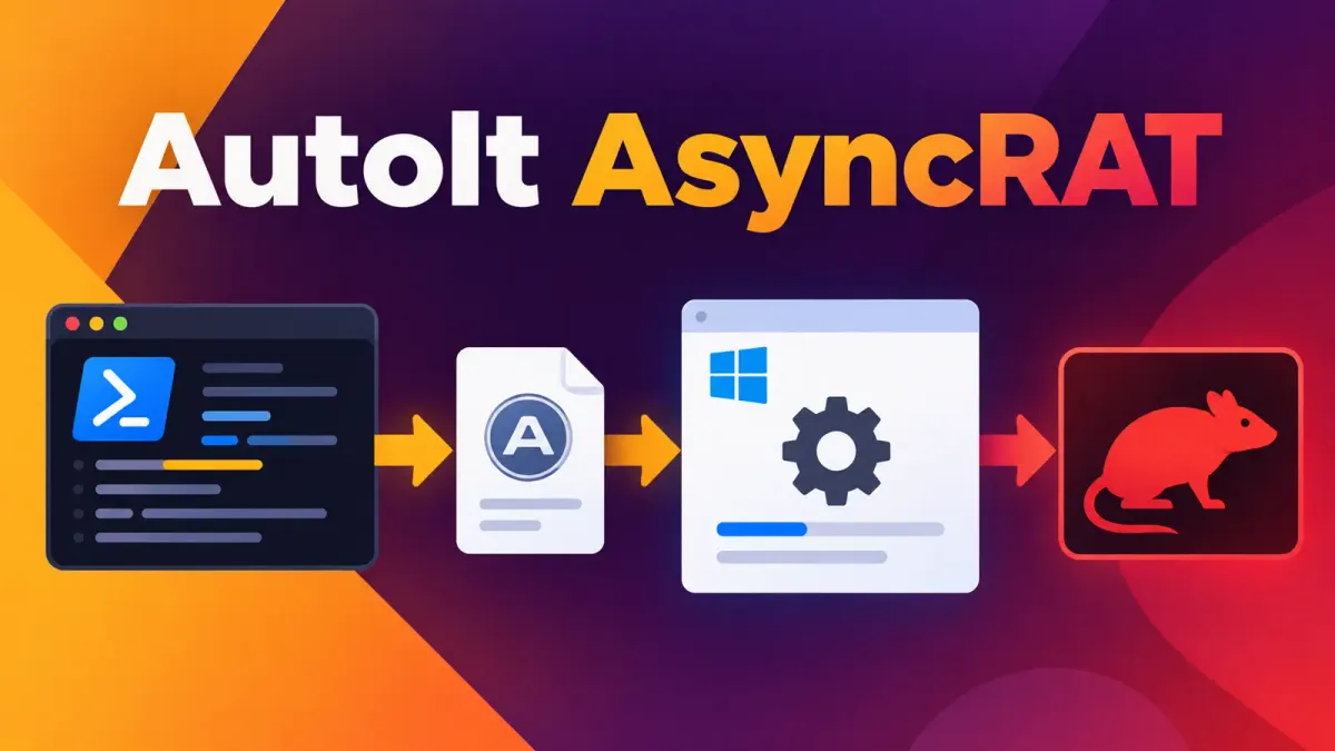 Хакери злоупотребяват с AutoIt, за да инжектират AsyncRAT в подписан от Microsoft Windows процес