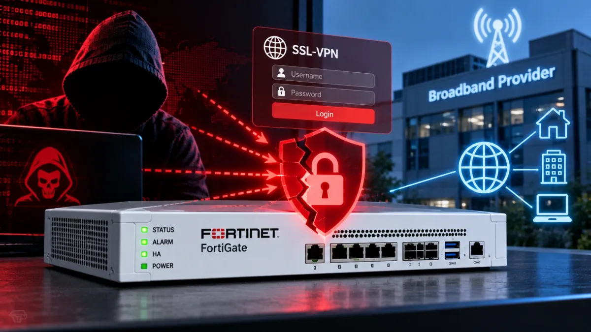 Хакери се възползват от уязвимост във FortiGate SSL-VPN, за да атакуват доставчик на широколентов интернет