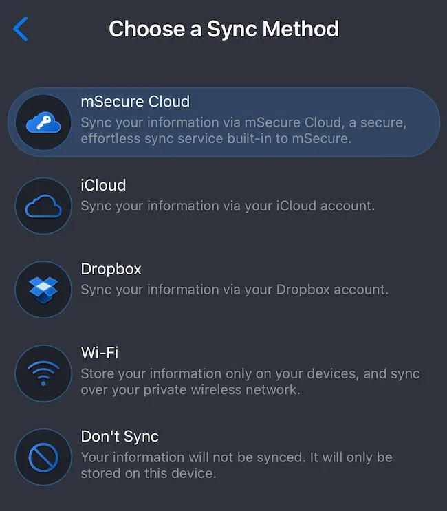 mSecure мениджър на пароли