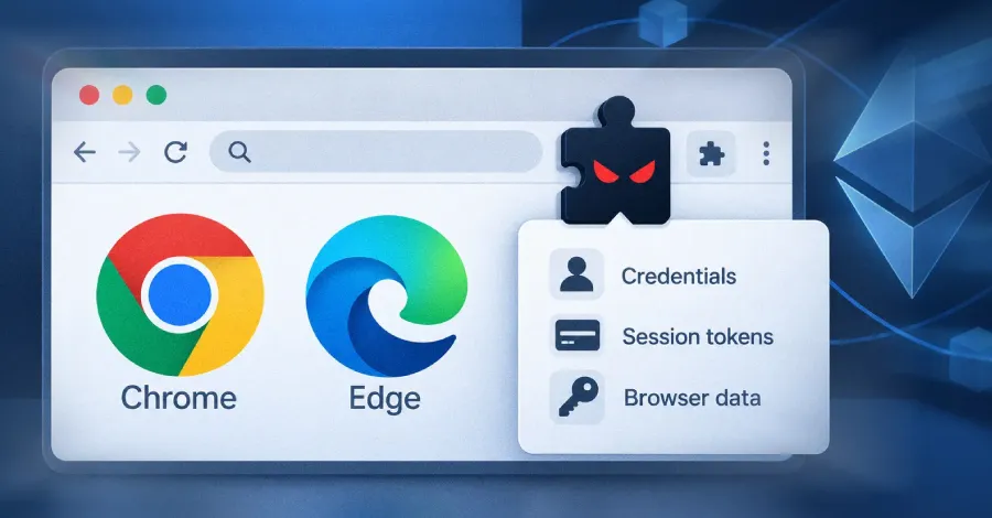Банковият зловреден софтуер KREMLIN отвлича Chrome и Edge, за да краде идентификационни данни и сесийни токени