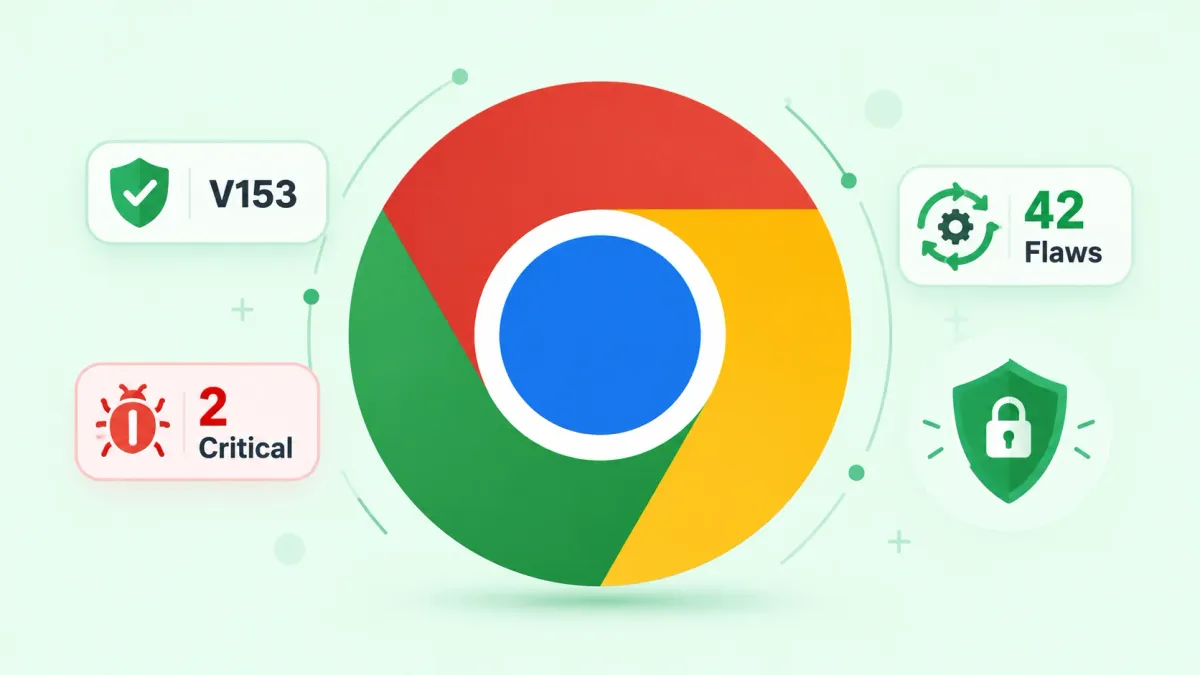 Обновлението на Google Chrome 153 отстранява 42 уязвимости в сигурността, включително 3 от критично ниво
