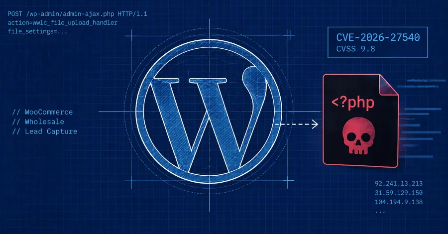 Атакуващи се възползват от уязвимост в WooCommerce Wholesale Lead Capture, за да инсталират PHP уеб шелове