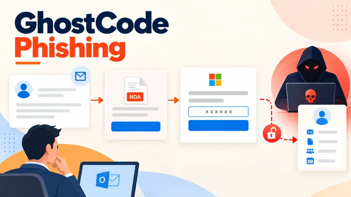 Фишинг комплектът GhostCode заобикаля двуфакторната автентикация (MFA) на Microsoft 365, за да превзема профили за 78 секунди