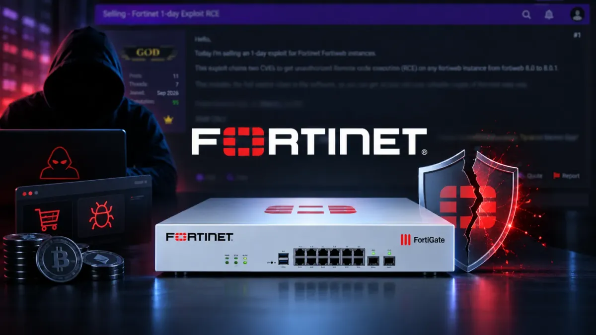 Хакери твърдят, че продават уязвимост от тип 1-Day за Fortinet FortiGate в подпочвени форуми