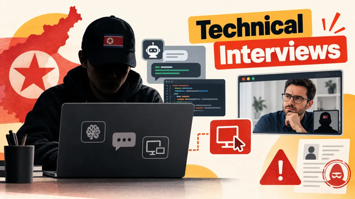 Севернокорейски ИТ работници използват изкуствен интелект и инструменти за отдалечен достъп, за да фалшифицират технически интервюта