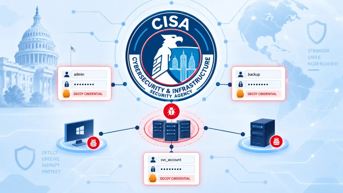 CISA препоръчва на защитниците да внедряват фалшиви идентификационни данни и системи за залагане на капани за хакери