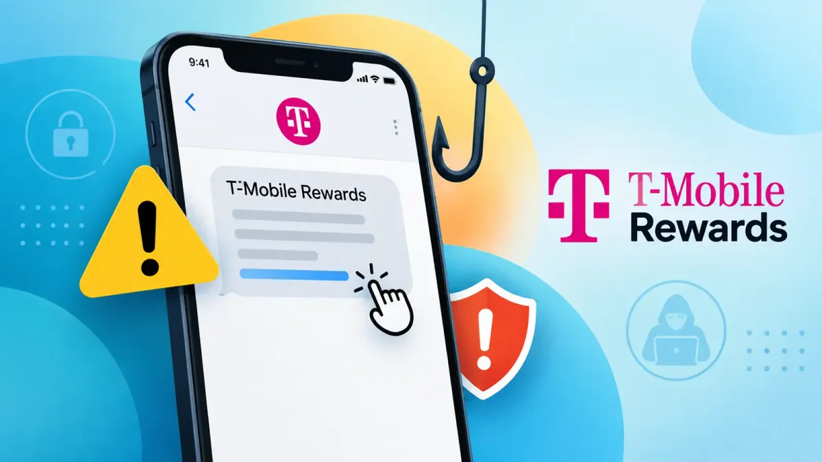 Киберпрестъпници използват фалшиви съобщения за изтичащи T-Mobile награди, за да примамят потребители към фишинг сайтове