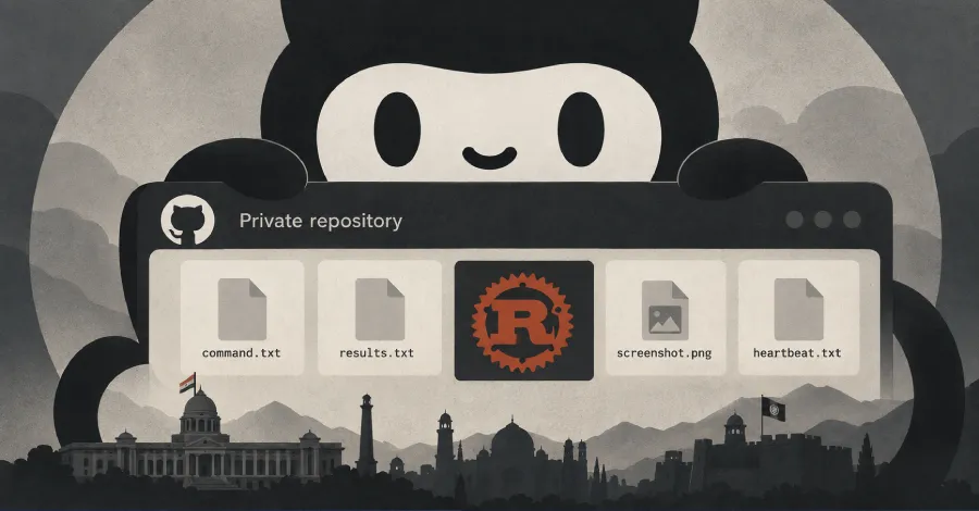 Transparent Tribe внедрява нов Rust бекдор чрез частни GitHub хранилища за C2