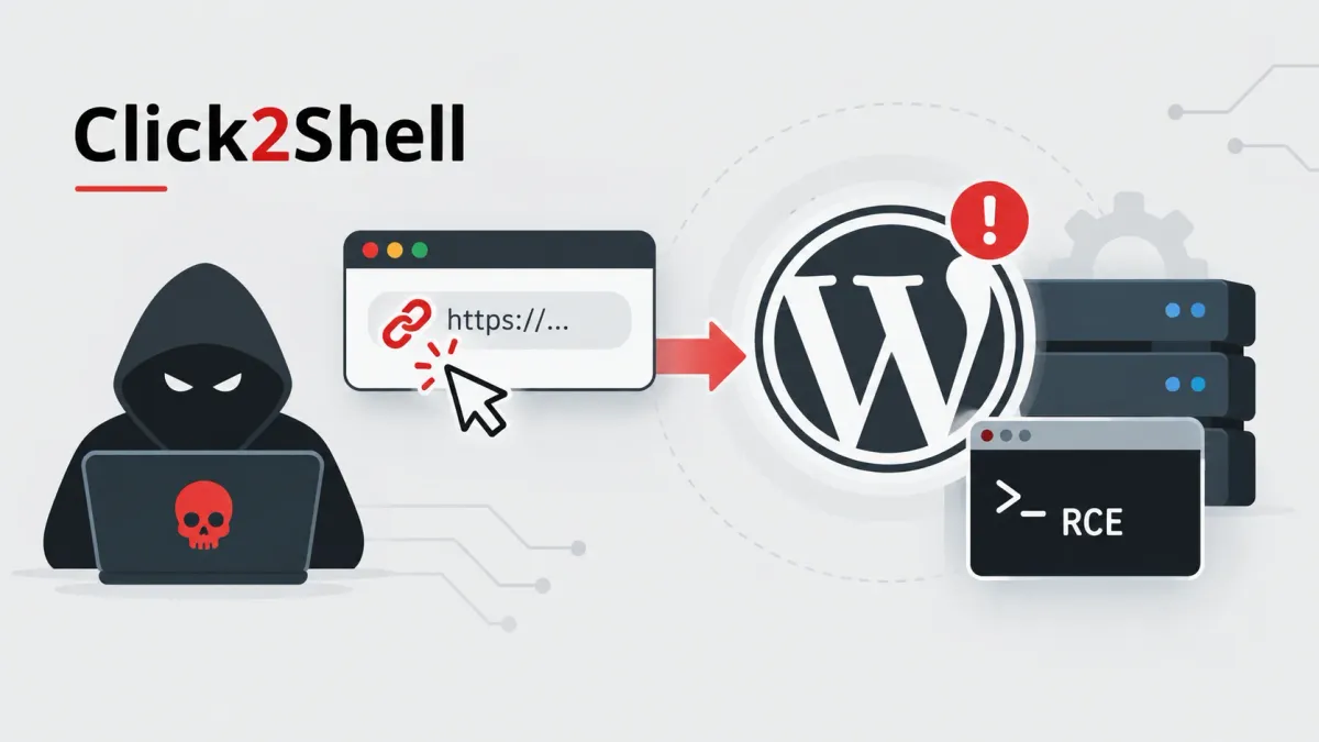 Уязвимост Click2Shell в WordPress позволява на атакуващи да получат RCE с едно-единствено зловредно линк