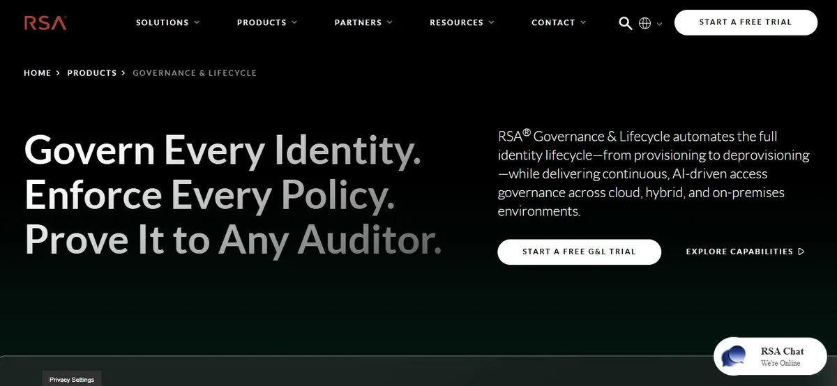 RSA (Governance & Lifecycle)