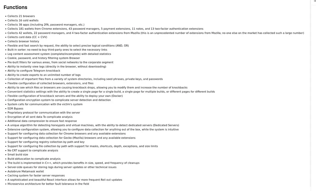 Remus functions (Source - SpyCloud)