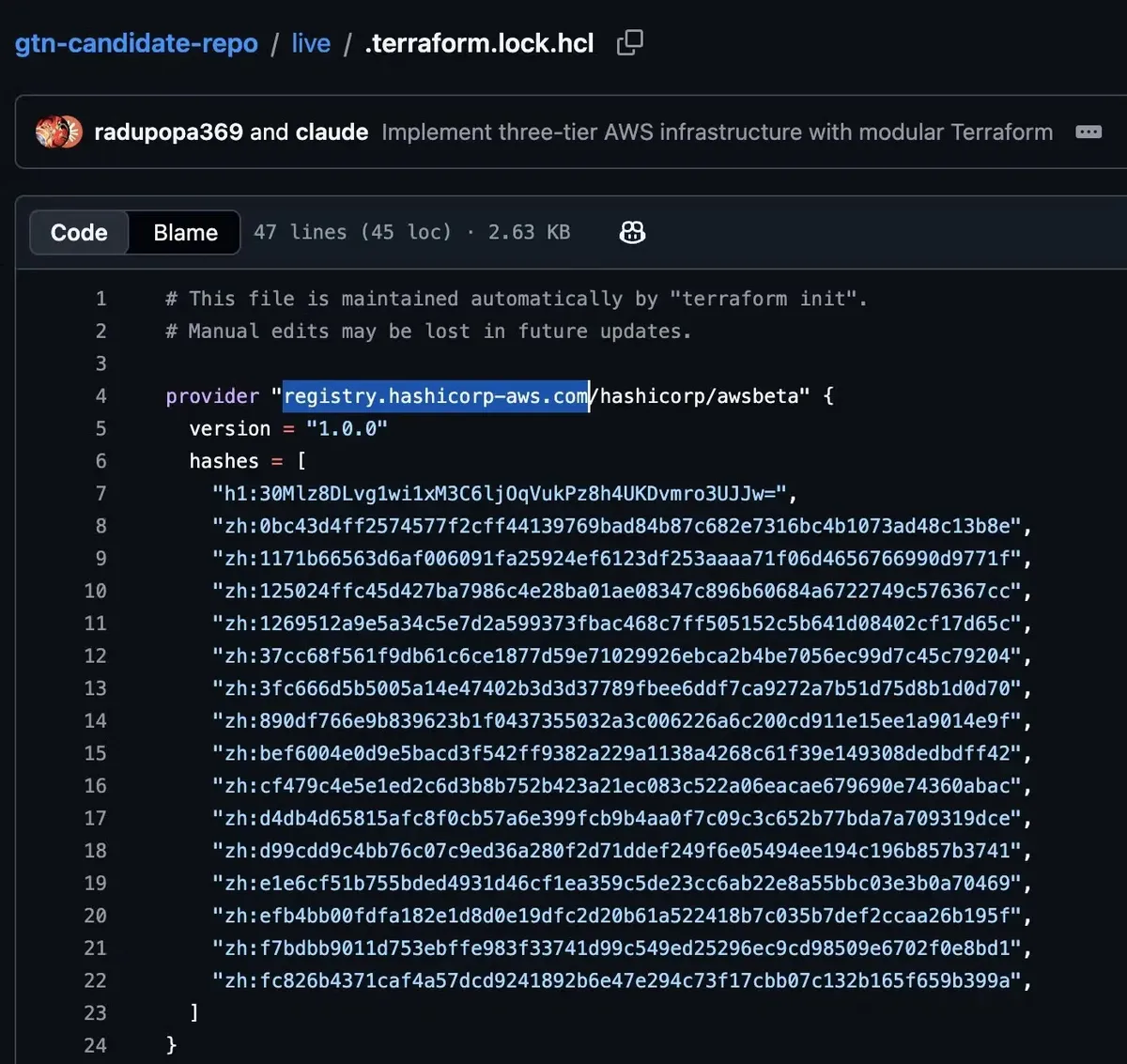 Файл .terraform.lock.hcl с превърнат в оръжие код (Източник - SentinelLABS)