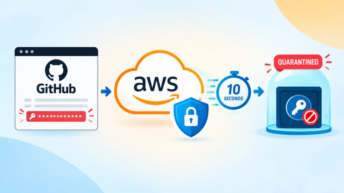 AWS автоматично поставя под карантина разкрити IAM ключове в рамките на 10 секунди след изтичане в GitHub