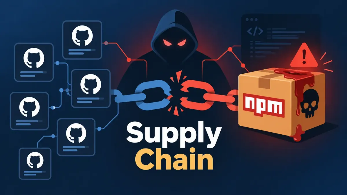 Атака по веригата за доставки GHAPPIER компрометира 65 GitHub хранилища и отрови npm пакет