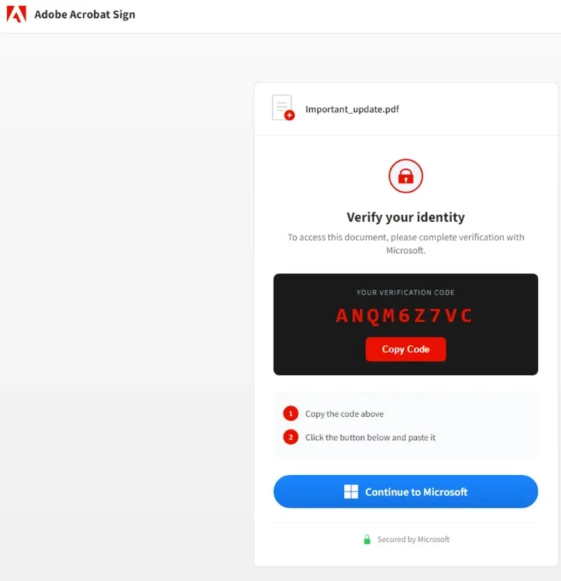 Пример за генериран код на устройство (Източник – Microsoft)