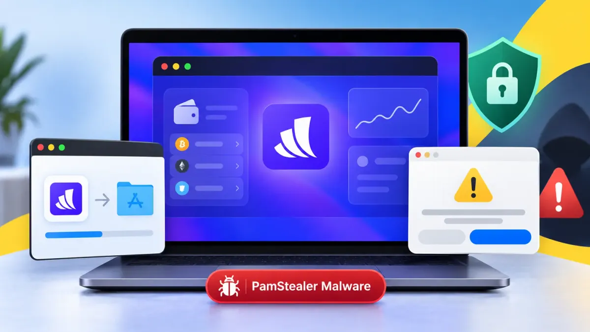Фалшиво приложение за крипто портфейл разпространява зловреден софтуер PamStealer за кражба на пароли за Mac